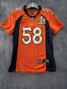 Von Miller #58 Denver Broncos Super Bowl 50 Nike Jersey Youth  Large Orange NFL